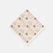 Niedliches Holz Igel Muster Serviette (Ecke)