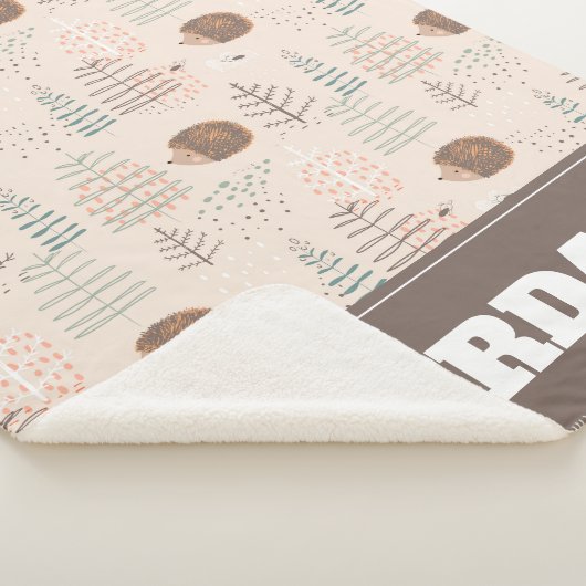 Niedliches Holz Igel Muster Sherpadecke (3/4)