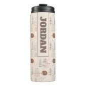 Niedliches Holz Igel Muster Thermosbecher (Vorderseite)