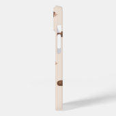 Niedliches Holz Igel- und Pilzmuster Case-Mate iPhone Hülle (Rückseite / Links)