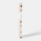 Niedliches Holz Igel- und Pilzmuster iPhone Hülle (Rechte Seite)