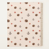 Niedliches Holz Igel- und Pilzmuster Planer (Rückseite)