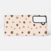 Niedliches Holz Igel- und Pilzmuster Samsung Galaxy Hülle (Rückseite (Horizontal))