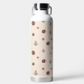 Niedliches Holz Igel- und Pilzmuster Trinkflasche (Vorderseite)