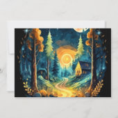 Niedliches Holz in die Woods Baby Dusche Einladung (Rückseite)