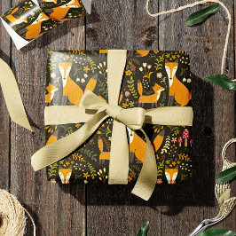 Niedliches Holzfußmuster Geschenkpapier