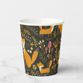 Niedliches Holzfußmuster Pappbecher (Links)