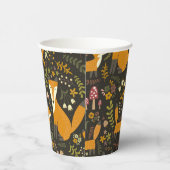 Niedliches Holzfußmuster Pappbecher (Rechts)