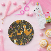 Niedliches Holzfußmuster Pappteller (Party)