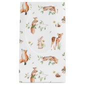 Niedliches Holzlandtier-Muster Kleine Geschenktüte (Vorderseite)