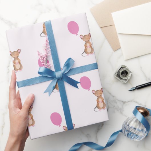 Niedliches Holzmousepapier, 30" x 6' Geschenkpapier (Schenken)