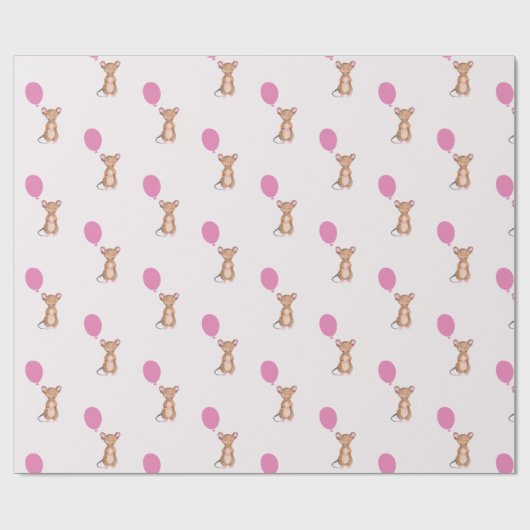 Niedliches Holzmousepapier, 30" x 6' Geschenkpapier (Flach)