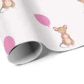 Niedliches Holzmousepapier, 30" x 6' Geschenkpapier (Rolleneckpunkt)