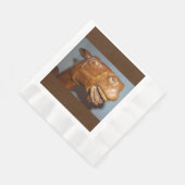 Niedliches Holzrockpferd Serviette (Ecke)