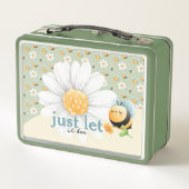 Niedliches Honey Bee Muster anpassbar Metall Brotdose (Rückseite)