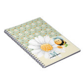 Niedliches Honey Bee Muster Notebook mit Namen Notizblock (Rechte Seite)