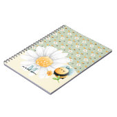 Niedliches Honey Bee Muster Notebook mit Namen Notizblock (Linke Seite)