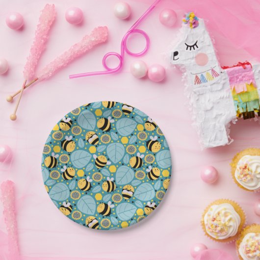 Niedliches Honey Bee Wrapping Paper Set 3 Napkins Pappteller (Party)