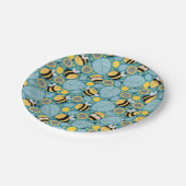 Niedliches Honey Bee Wrapping Paper Set 3 Napkins Pappteller (Schrägansicht)