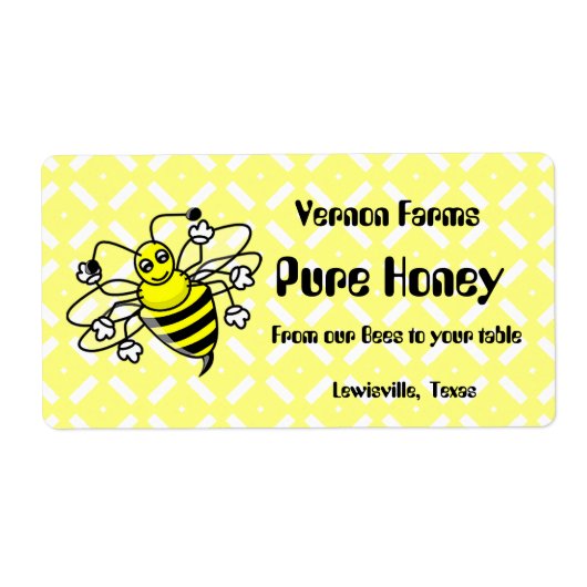Niedliches Honey-Jar-Label (Vorne)