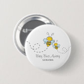 Niedliches Honigbienen-Logo Button (Vorne & Hinten)