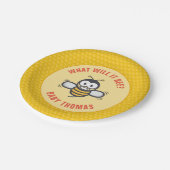 Niedliches Honigbienengeschlecht: Honigwabenpapier Pappteller (Schrägansicht)