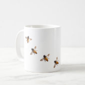 Niedliches Honigbienenmuster Kaffeetasse (Vorderseite Links)