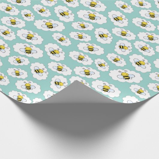 Niedliches Honigwabpapier Geschenkpapier (Ecke)