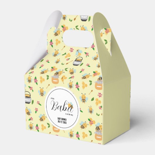 Niedliches Honigwulst gelb Danke Geschenkschachtel (Rückseite)