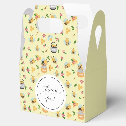 Niedliches Honigwulst gelb Danke Geschenkschachtel (Geöffnet)