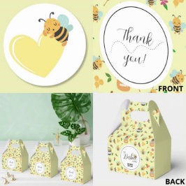 Niedliches Honigwulst gelb Danke Geschenkschachtel