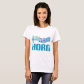 Niedliches Horn-Personal-Blau T-Shirt (Vorne ganz)
