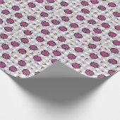 Niedliches Hot Pink & Black Ladybug Zeichnend Must Geschenkpapier (Ecke)
