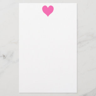 Niedliches Hot-Pink-Herz Briefpapier
