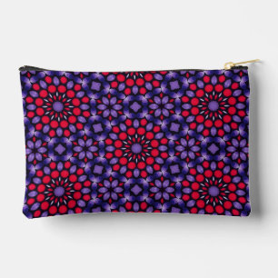 Niedliches Hot Pink und Lila Mandala Dot Art Desig Zubehörtasche