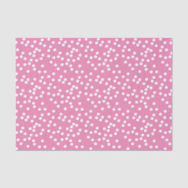 Niedliches Hot Pink & White Confetti / Punkte Seidenpapier