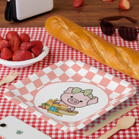 niedliches Hotdog-Party Pappteller (Picknick)