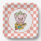 niedliches Hotdog-Party Pappteller (Vorderseite)