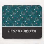 Niedliches Hübsches Blaugraues/graues Schmetterlin Mousepad (Vorne)