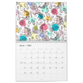 Niedliches Hübsches Einhornmuster Kalender (Mär 2027)