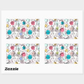 Niedliches Hübsches Einhornmuster Rechteckiger Aufkleber (Blatt)