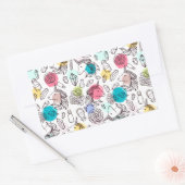 Niedliches Hübsches Einhornmuster Rechteckiger Aufkleber (Umschlag)