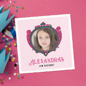 Niedliches Hübsches Girly Blush Pink Royal Princes Serviette