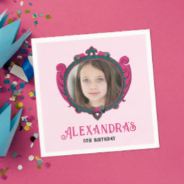 Niedliches Hübsches Girly Blush Pink Royal Princes Serviette