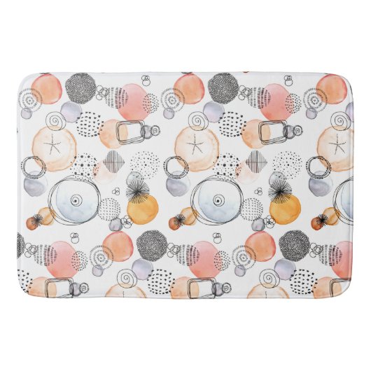 Niedliches Hübsches Muster Rosa und Blau Abstrakt Badematte (Vorderseite)