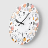 Niedliches Hübsches Muster Rosa und Blau Abstrakt Große Wanduhr (Winkel)