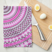 Niedliches hübsches rosa Mandalaküche Teetuch Küchentuch (Viertel Falte)
