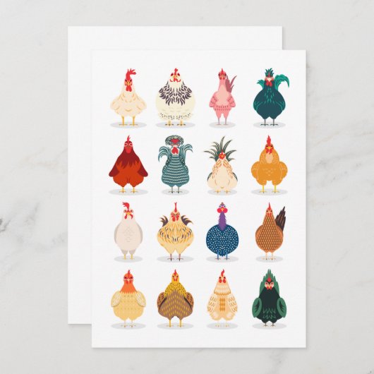 Niedliches Huhn Ankündigung (Vorne/Hinten)