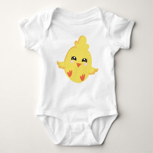 Niedliches Huhn, Baby Hühnchen, kleines Huhn, Küke Baby Strampler (Vorderseite)