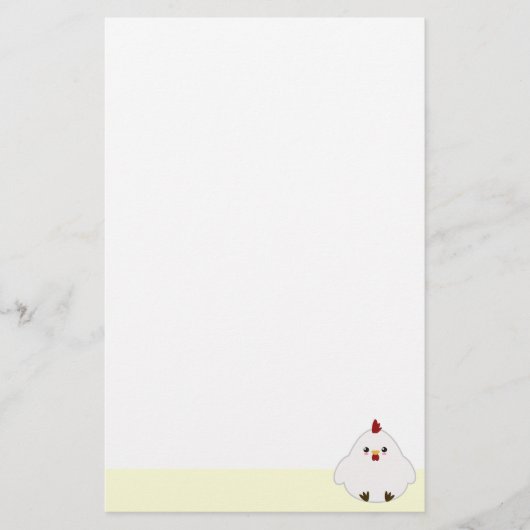 Niedliches Huhn Briefpapier (Vorderseite)
